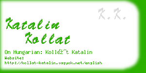 katalin kollat business card